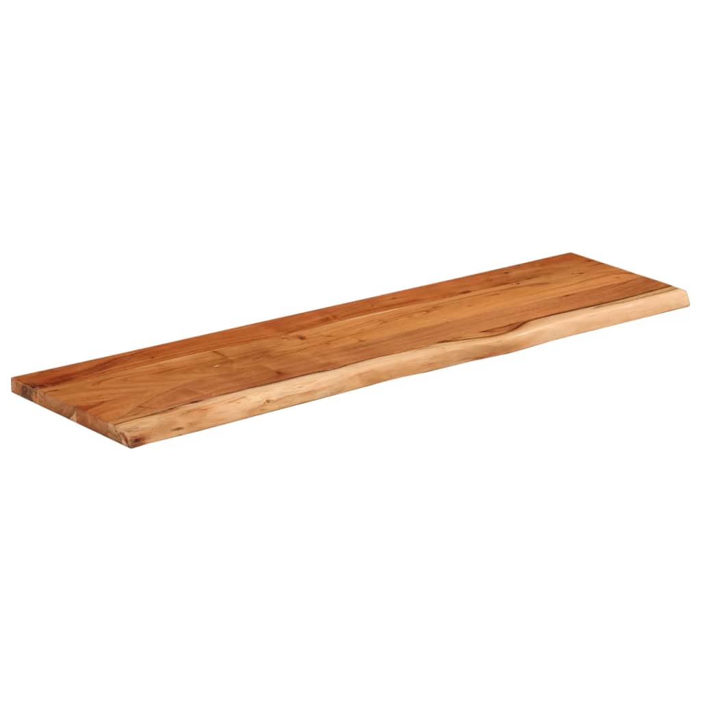 vidaXL Wall Shelf 110x30x3.8 cm Rectangular Solid Wood Acacia Live Edge 3