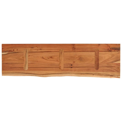 vidaXL Wall Shelf 110x30x3.8 cm Rectangular Solid Wood Acacia Live Edge 5