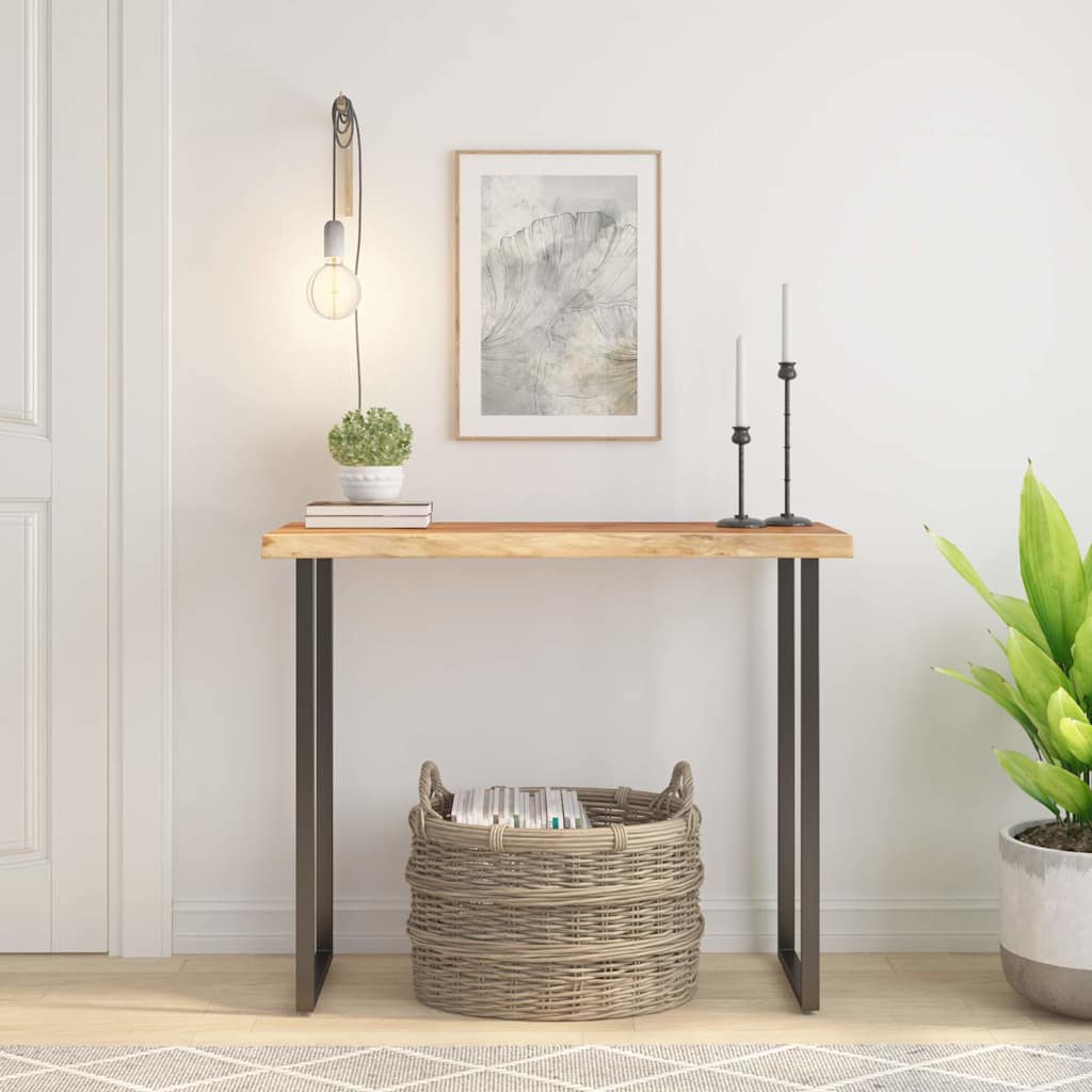 vidaXL Table Top 80x40x3.8 cm Rectangular Solid Wood Acacia Live Edge 1