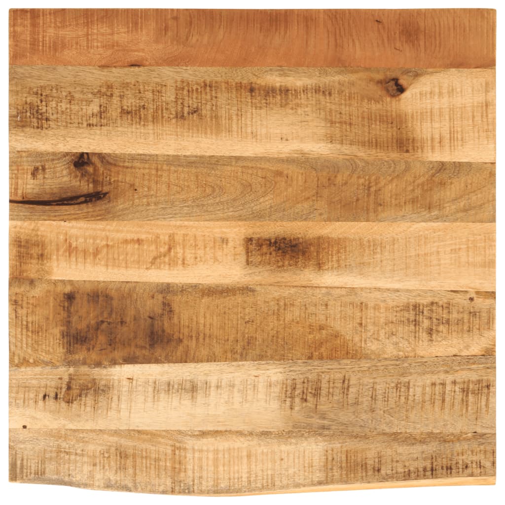 vidaXL Table Top 80x80x2.5 cm Live Edge Solid Wood Rough Mango 1