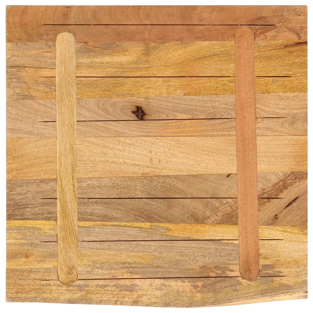 vidaXL Table Top 80x80x2.5 cm Live Edge Solid Wood Rough Mango 5