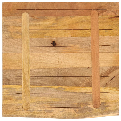 vidaXL Table Top 80x80x2.5 cm Live Edge Solid Wood Rough Mango 5
