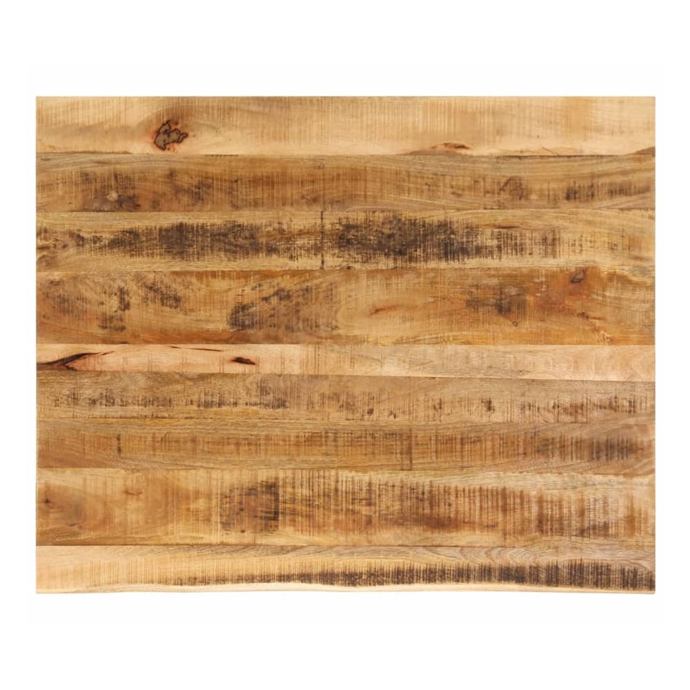 Table Top 80x80x2.5 cm Live Edge Solid Wood Rough Mango Natural Solid Rough Mango Wood 90 cm