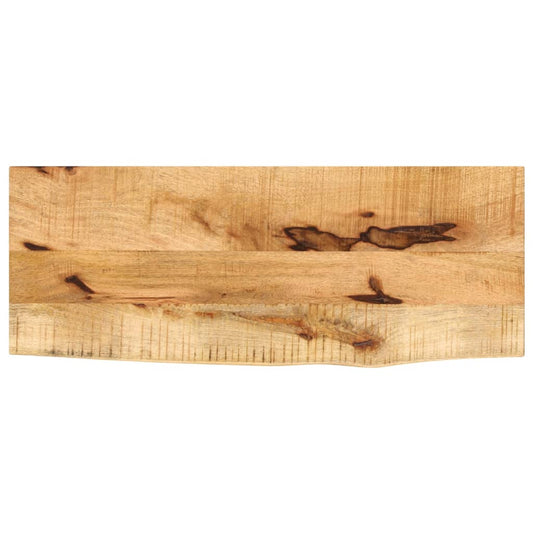 vidaXL Table Top Live Edge Solid Wood Rough Mango, a rectangular wooden surface with a natural live edge