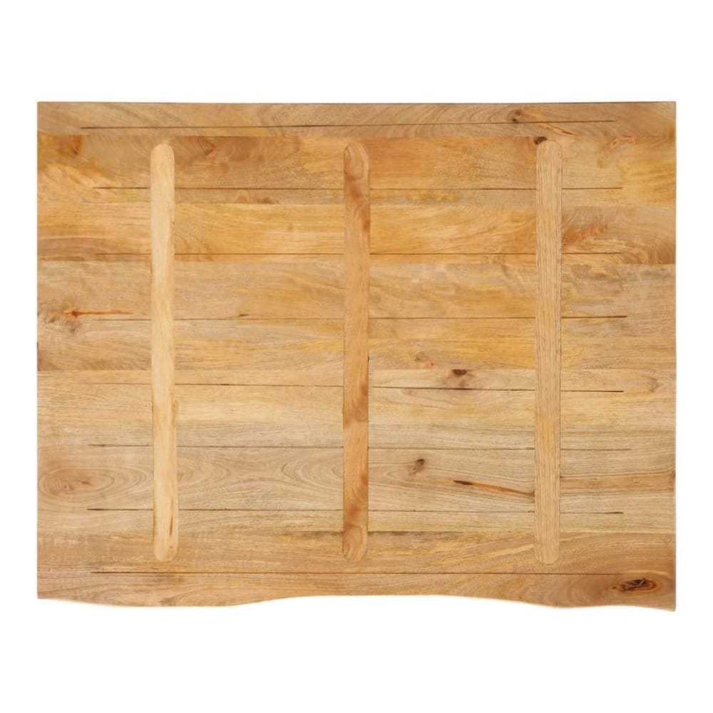 Table Top Live Edge 80x80x2.5 cm Solid Wood Mango Natural Solid Mango Wood 90 cm