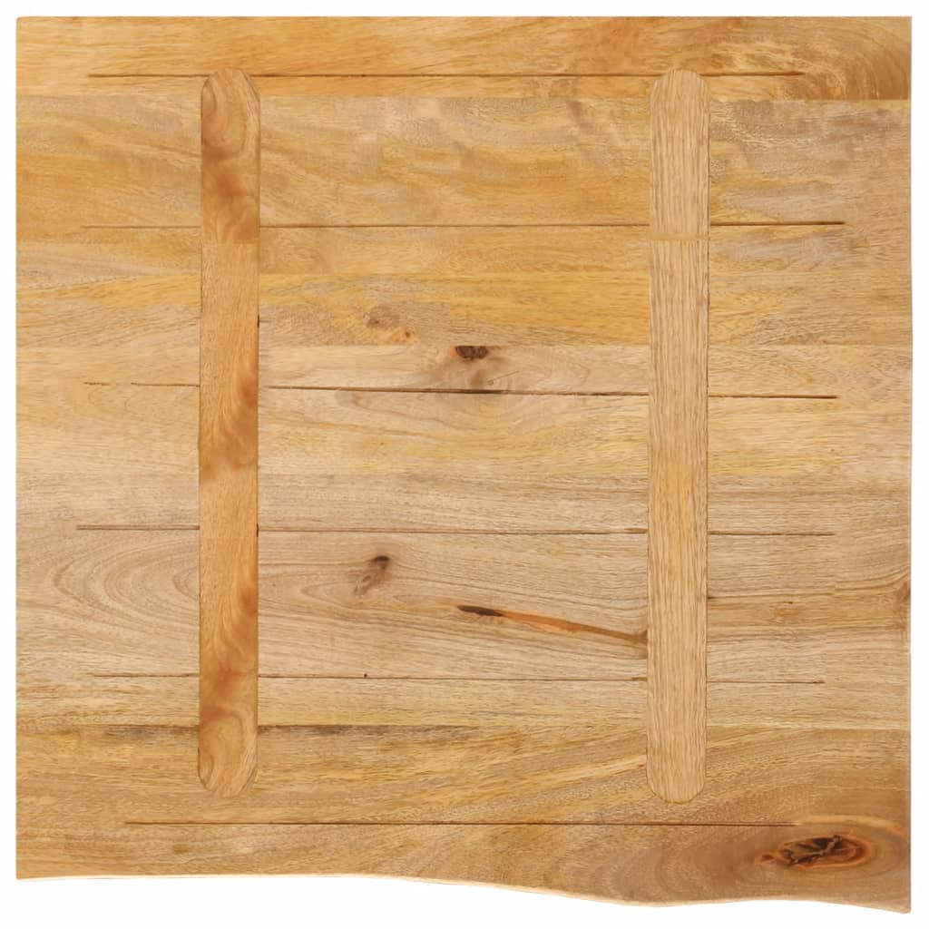 vidaXL Table Top Live Edge 60x60x3.8 cm Solid Wood Mango 5