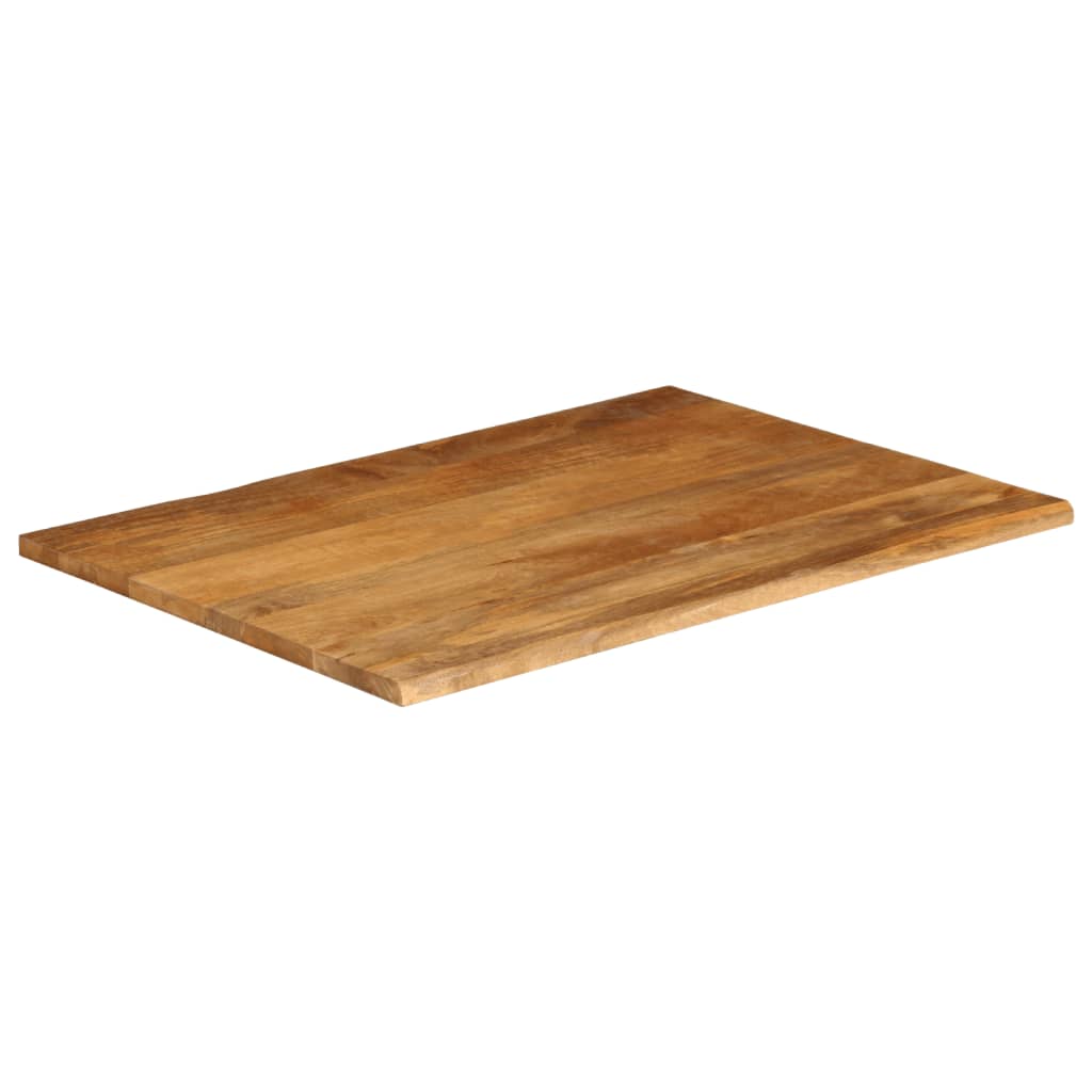 Table Top Live Edge 80x80x2,5 cm Solid Wood Mango Oak finished Height 2.5 cm Depth 80 cm 90 cm