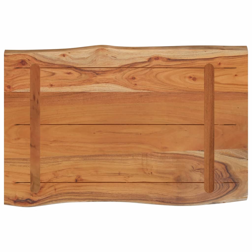 vidaXL Table Top 60x40x2.5 cm Rectangular Solid Wood Acacia Live Edge 4