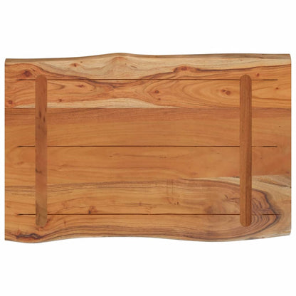 vidaXL Table Top 60x40x2.5 cm Rectangular Solid Wood Acacia Live Edge 4