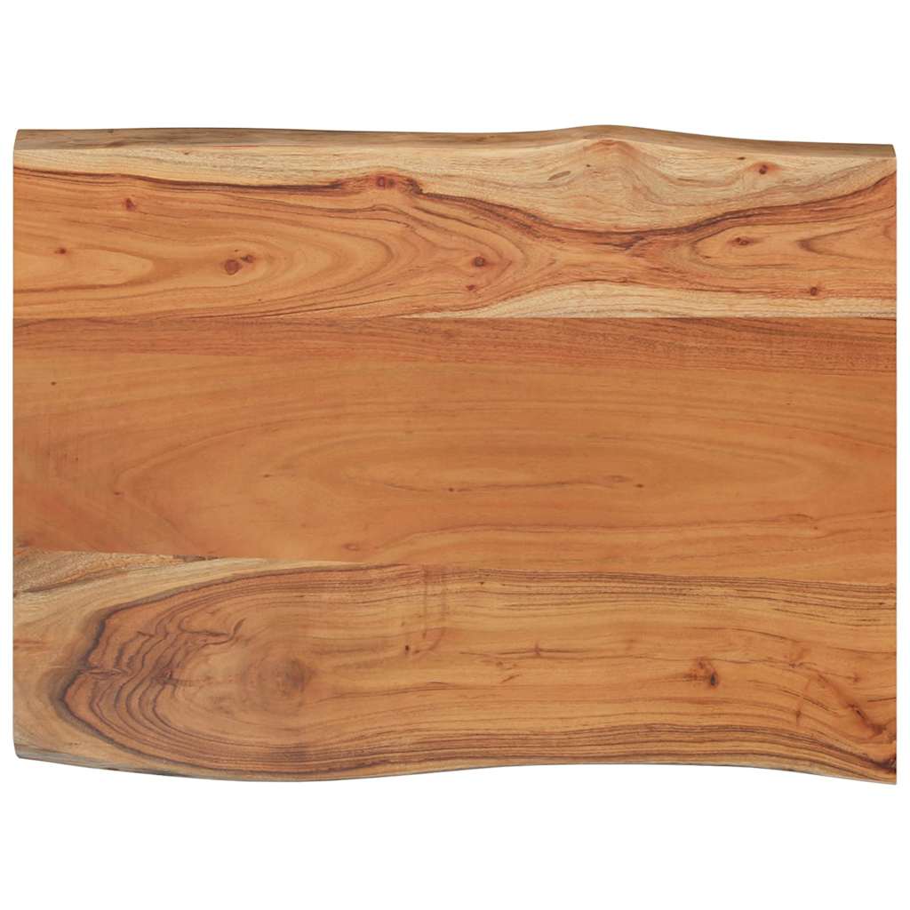 vidaXL Table Top 80x60x2.5 cm Rectangular Solid Wood Acacia Live Edge 3