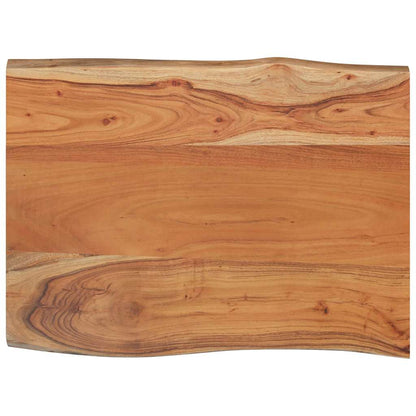 vidaXL Table Top 80x60x2.5 cm Rectangular Solid Wood Acacia Live Edge 3