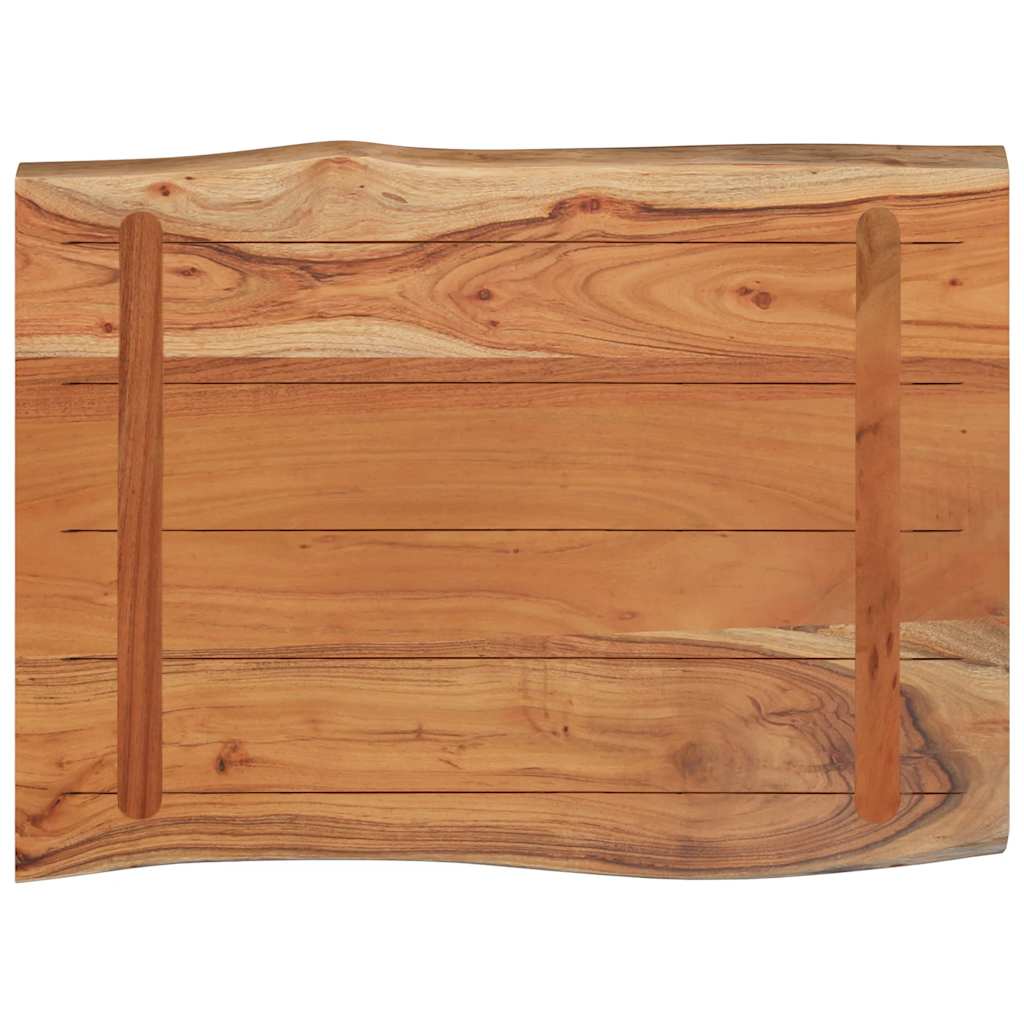 vidaXL Table Top 80x60x2.5 cm Rectangular Solid Wood Acacia Live Edge 4