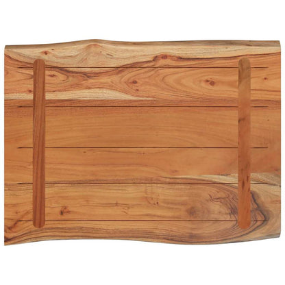 vidaXL Table Top 80x60x2.5 cm Rectangular Solid Wood Acacia Live Edge 4