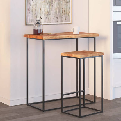 vidaXL Table Top 80x60x2.5 cm Rectangular Solid Wood Acacia Live Edge 1