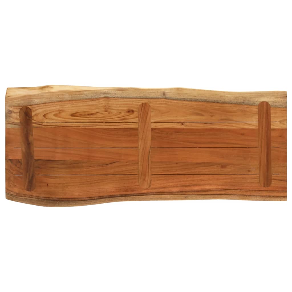vidaXL Table Top 90x40x3.8 cm Rectangular Solid Wood Acacia Live Edge 5