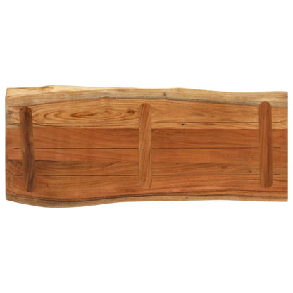 vidaXL Table Top 90x40x3.8 cm Rectangular Solid Wood Acacia Live Edge 5