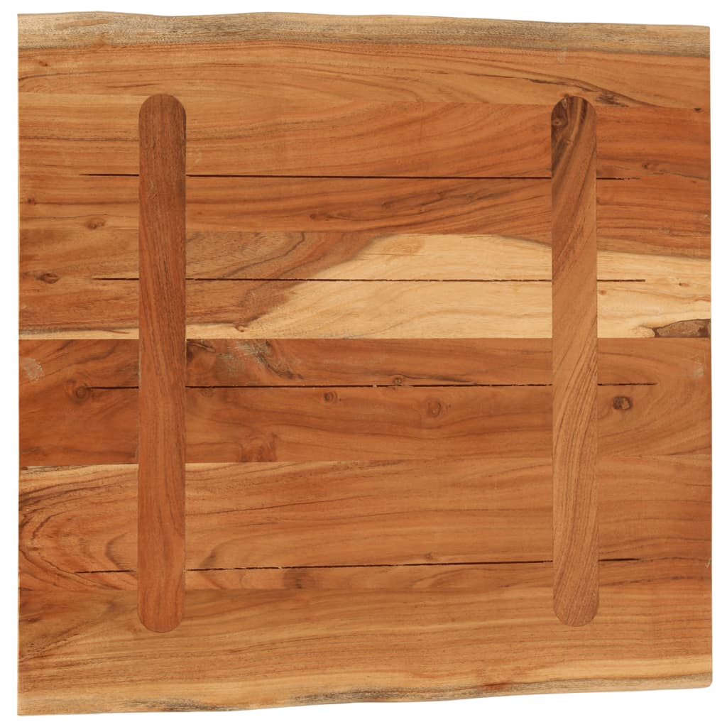 vidaXL Table Top 60x60x3.8 cm Rectangular Solid Wood Acacia Live Edge 5