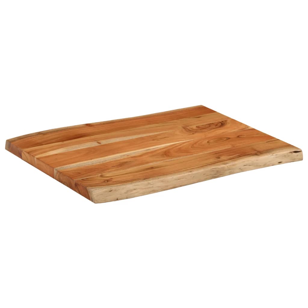 vidaXL Table Top 70x60x3.8 cm Rectangular Solid Wood Acacia Live Edge 2