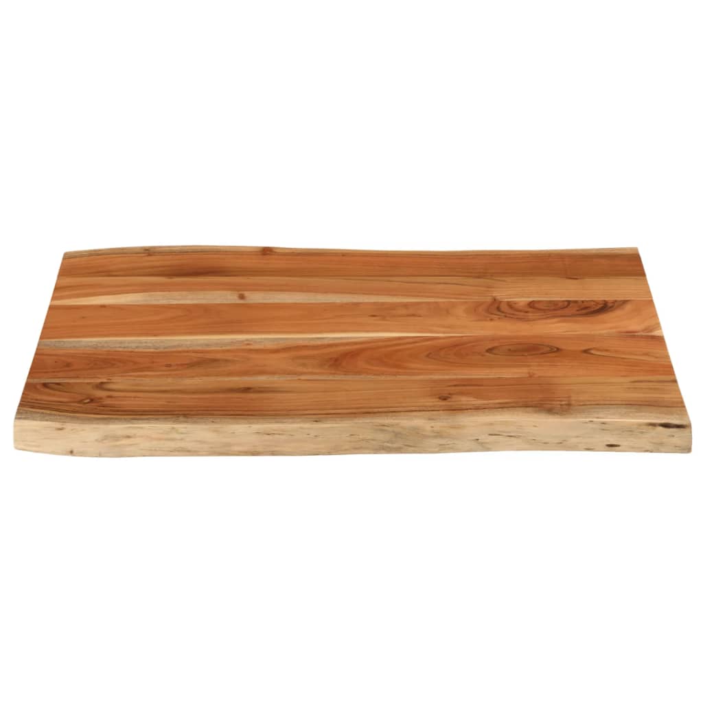 vidaXL Table Top 70x60x3.8 cm Rectangular Solid Wood Acacia Live Edge 3