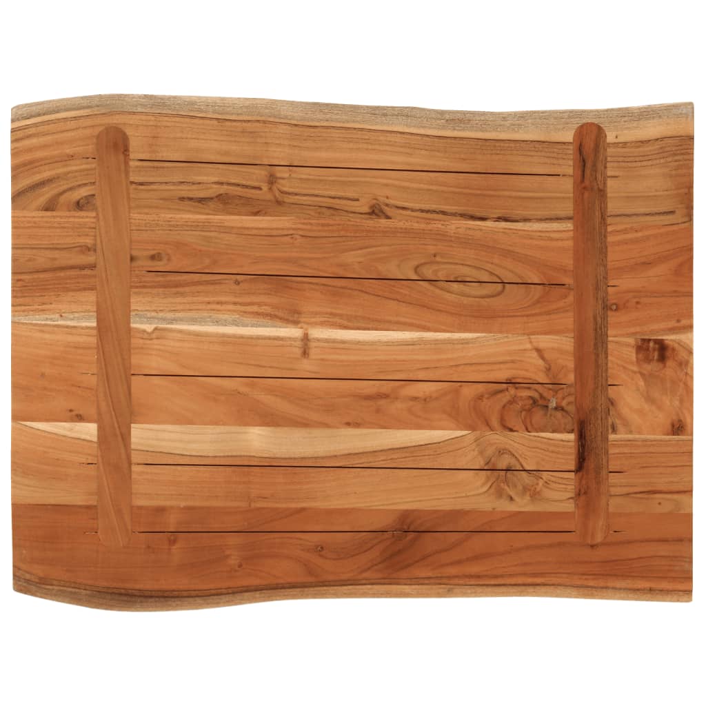 vidaXL Table Top 70x60x3.8 cm Rectangular Solid Wood Acacia Live Edge 5