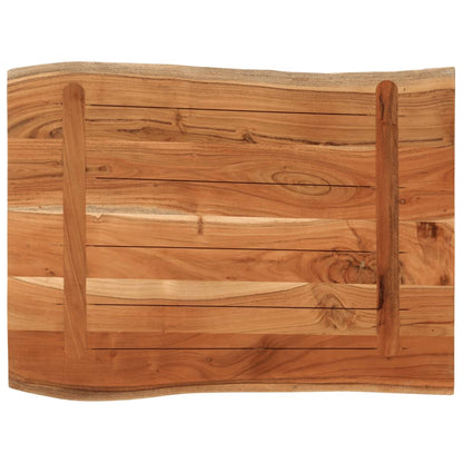 vidaXL Table Top 70x60x3.8 cm Rectangular Solid Wood Acacia Live Edge 5