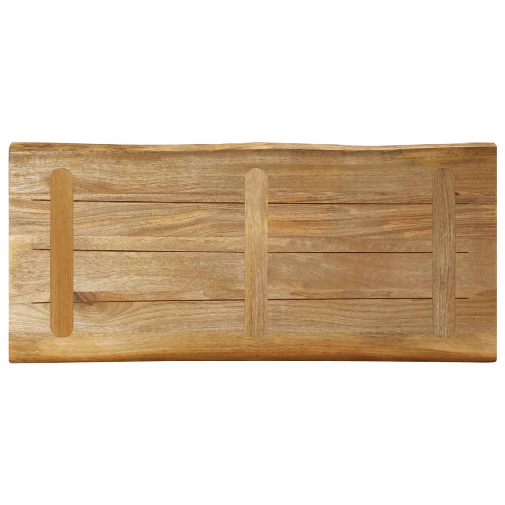 vidaXL Table Top Live Edge 90x40x2.5 cm Solid Wood Rough Mango 5