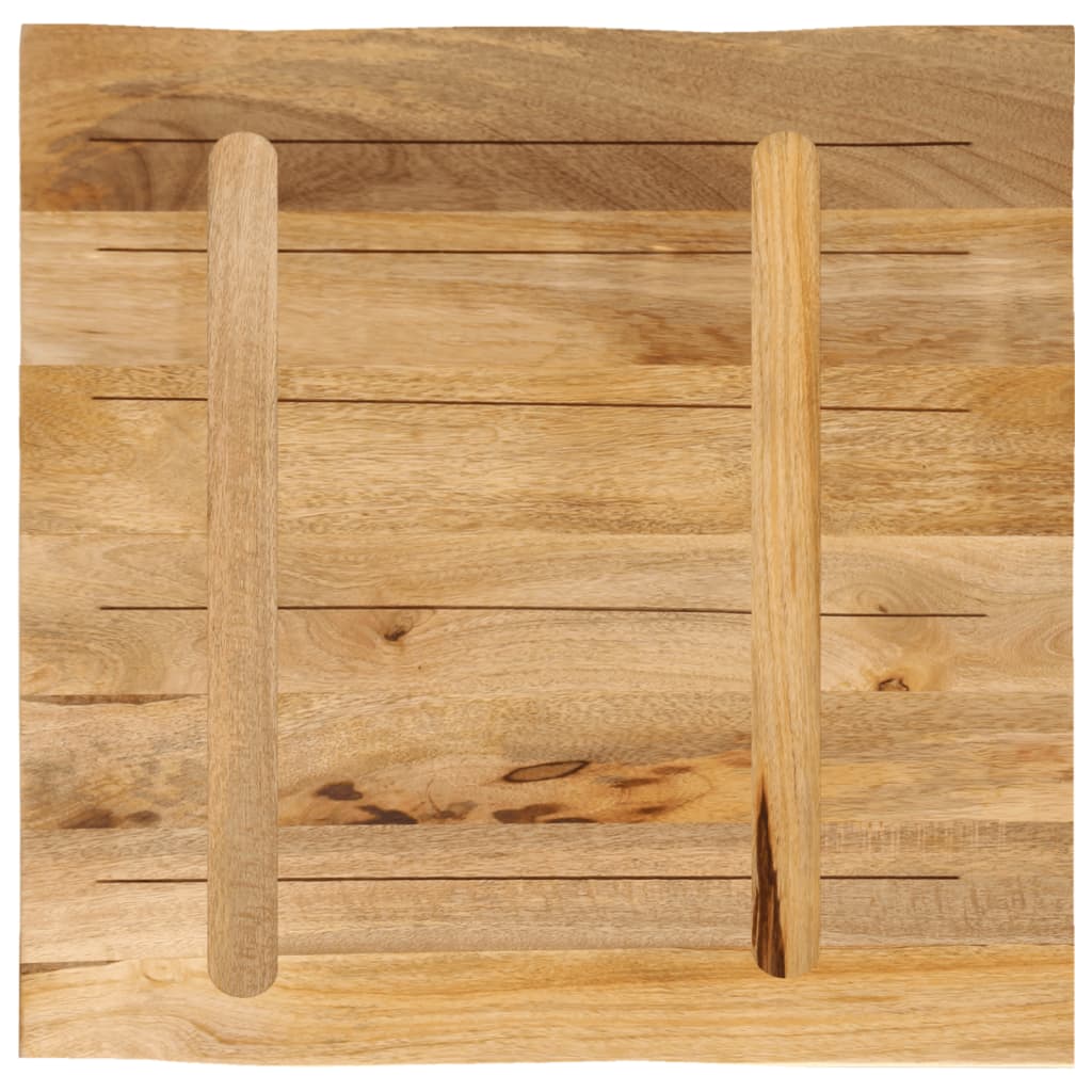 vidaXL Table Top Live Edge 60x60x3.8 cm Solid Wood Rough Mango 5