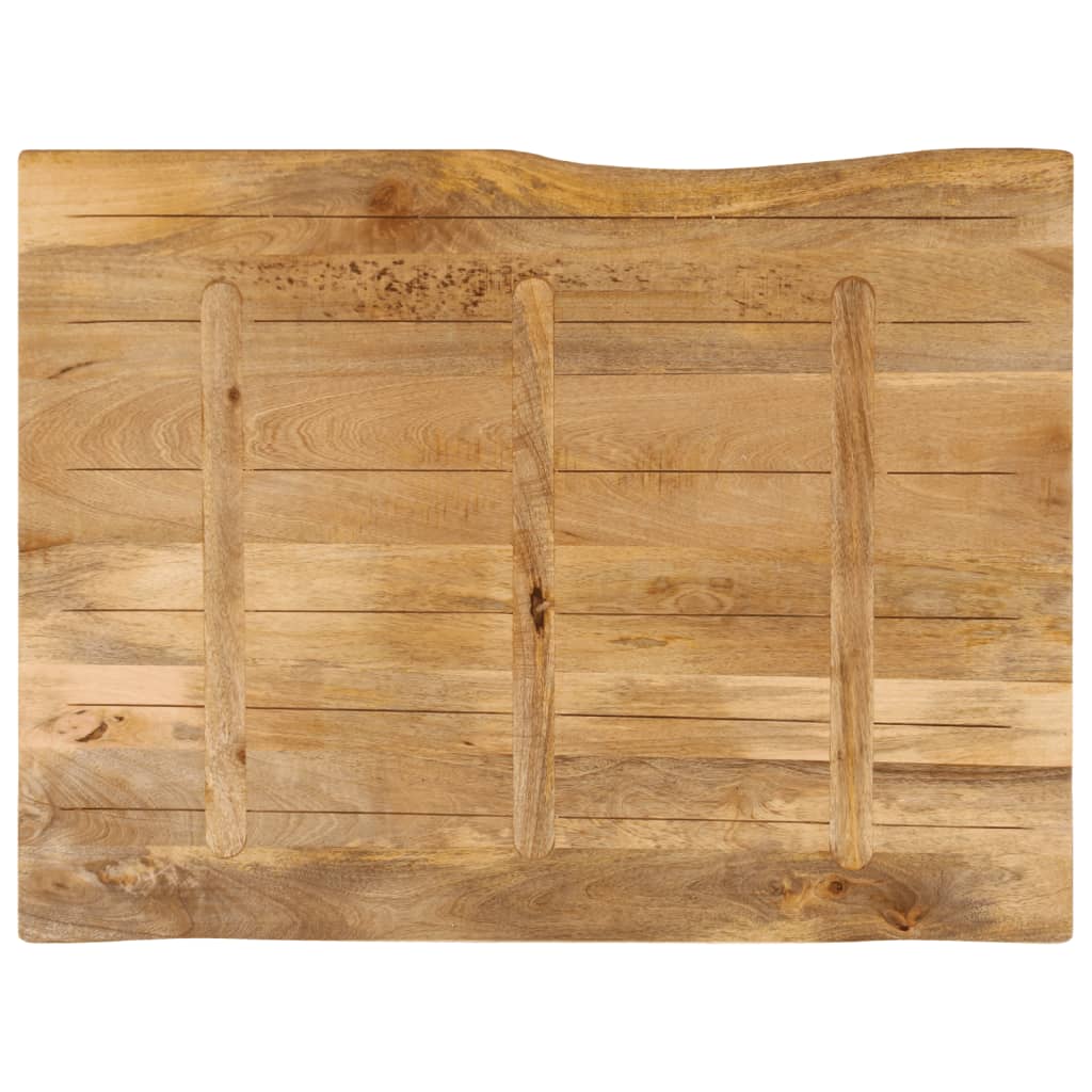 Table Top 80x80x3.8 cm Live Edge Solid Wood Mango Thickness 38 mm Mango wood(natural) 90 cm