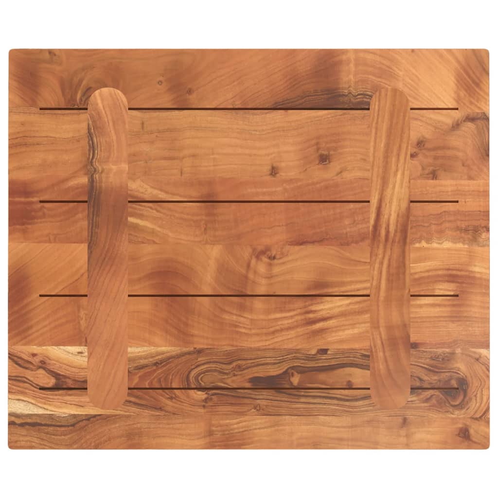vidaXL Table Top 60x50x2.5 cm Rectangular Solid Wood Acacia 5