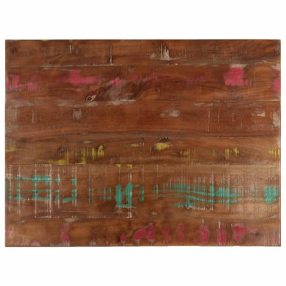 Table Top 60x60x1,5 cm Square Solid Wood Reclaimed Thickness 15 mm Reclaimed wood(multicolour) 80 cm 70 cm