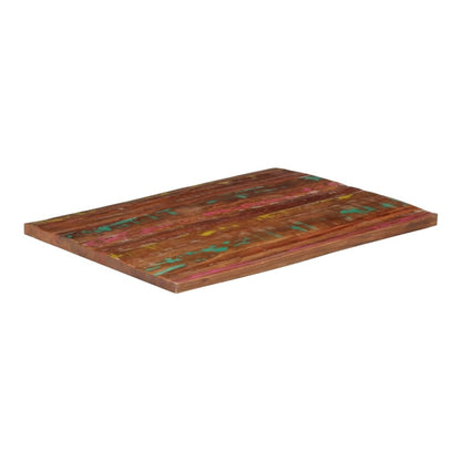 Table Top 80x80x2.5 cm Square Solid Wood Reclaimed Thickness 25 mm Reclaimed wood(multicolour) 90 cm