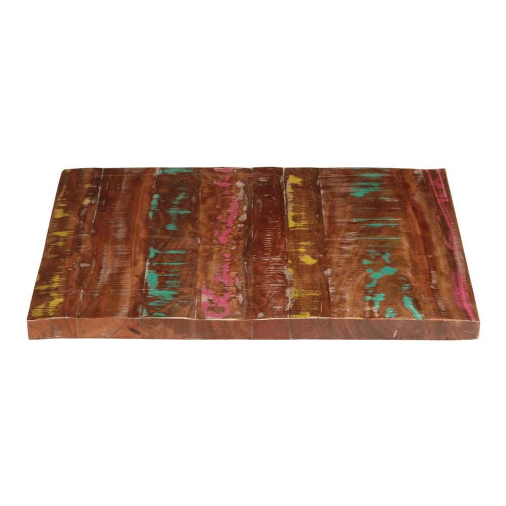 Table Top 80x80x2.5 cm Square Solid Wood Reclaimed Thickness 25 mm Reclaimed wood(multicolour) 90 cm