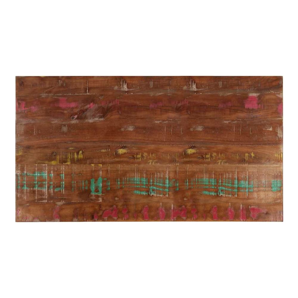 Table Top 60x60x3.8 cm Square Solid Wood Reclaimed Thickness 38 mm Reclaimed wood(multicolour) 100 cm
