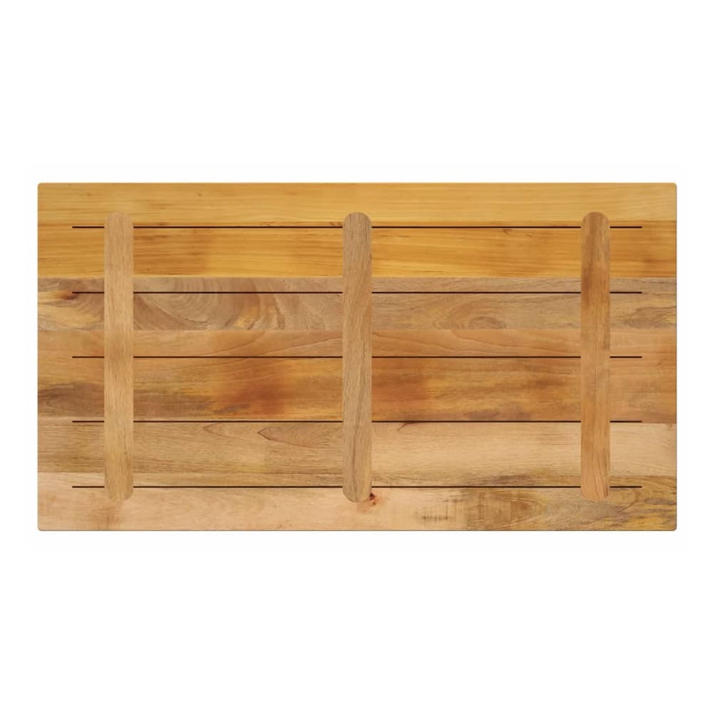 Table Top 50x50x2.5 cm Square Solid Wood Rough Mango Thickness 25 mm Rough Mango wood(natural) 100 cm