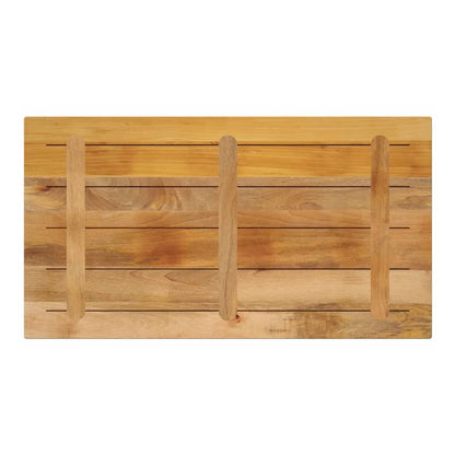 Table Top 50x50x2.5 cm Square Solid Wood Rough Mango Thickness 25 mm Rough Mango wood(natural) 100 cm