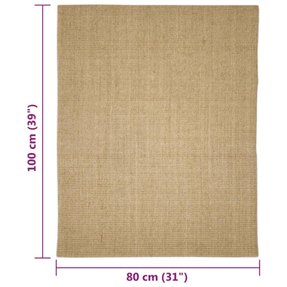 vidaXL Sisal Rug for Scratching Post 80x100 cm 6