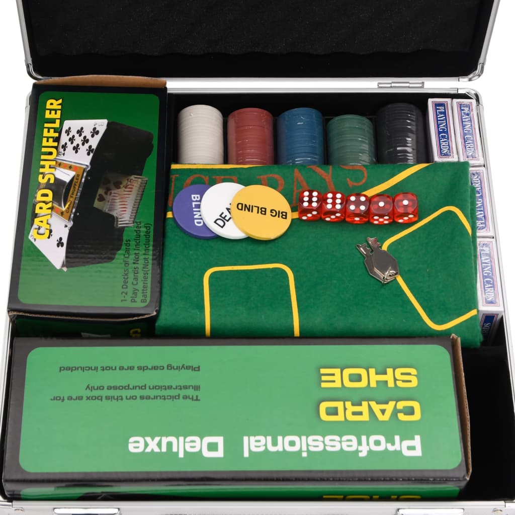 vidaXL Poker Chip Set 600 pcs 4 g 6