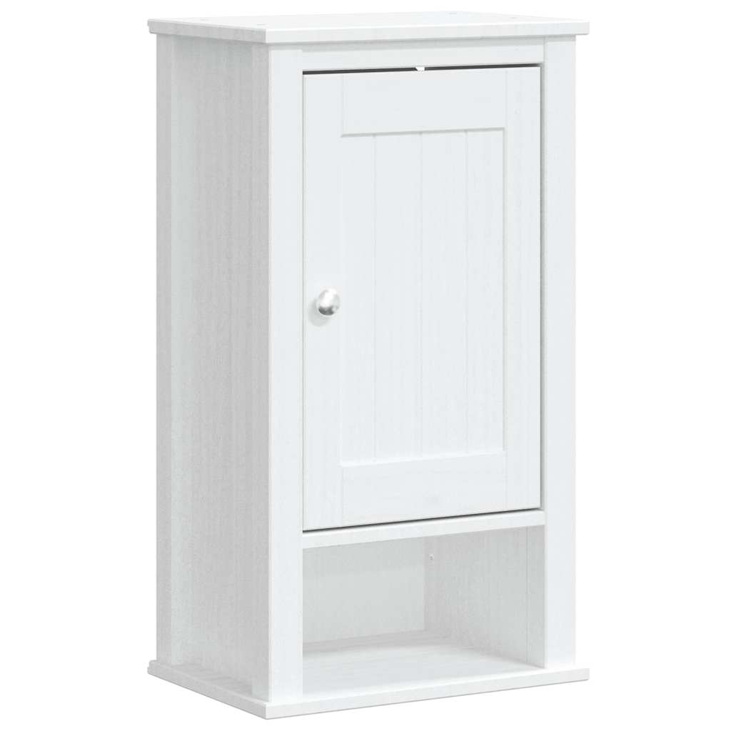 Bathroom Wall Cabinet "BERG" 69,5x27x71,5 cm Solid Wood White