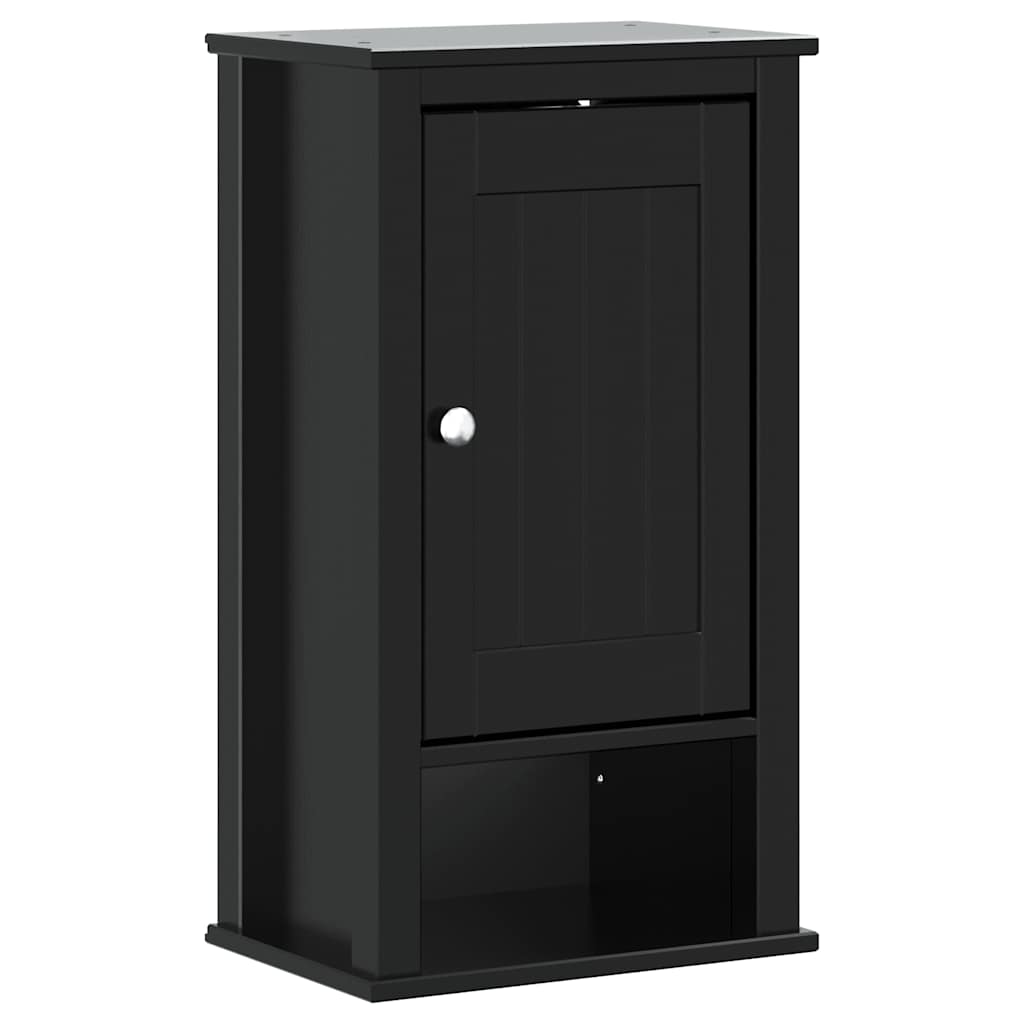 Bathroom Wall Cabinet "BERG" 69,5x27x71,5 cm Solid Wood Black