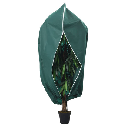 vidaXL Plant Fleece Covers with Zip 2 pcs 70 g/m² 3.93x3 m 2
