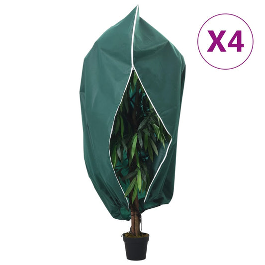 vidaXL Plant Fleece Covers with Zip 4 pcs 70 g/m² 2.36x2 m 1