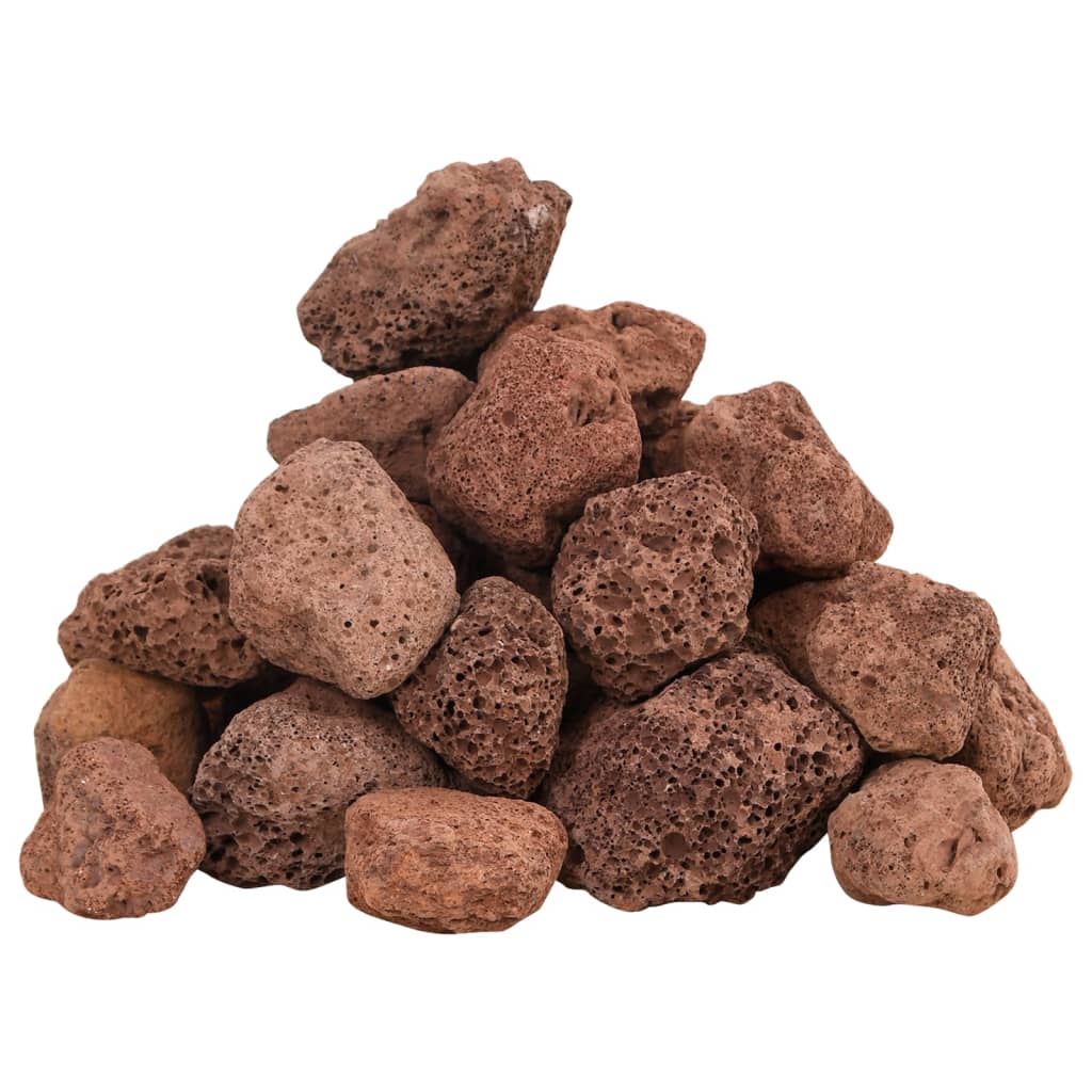 vidaXL Volcanic Rocks 25 kg Red 3-5 cm 3