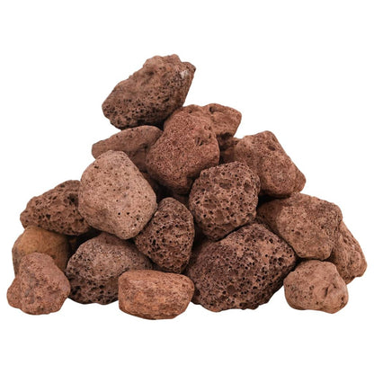 vidaXL Volcanic Rocks 25 kg Red 3-5 cm 3