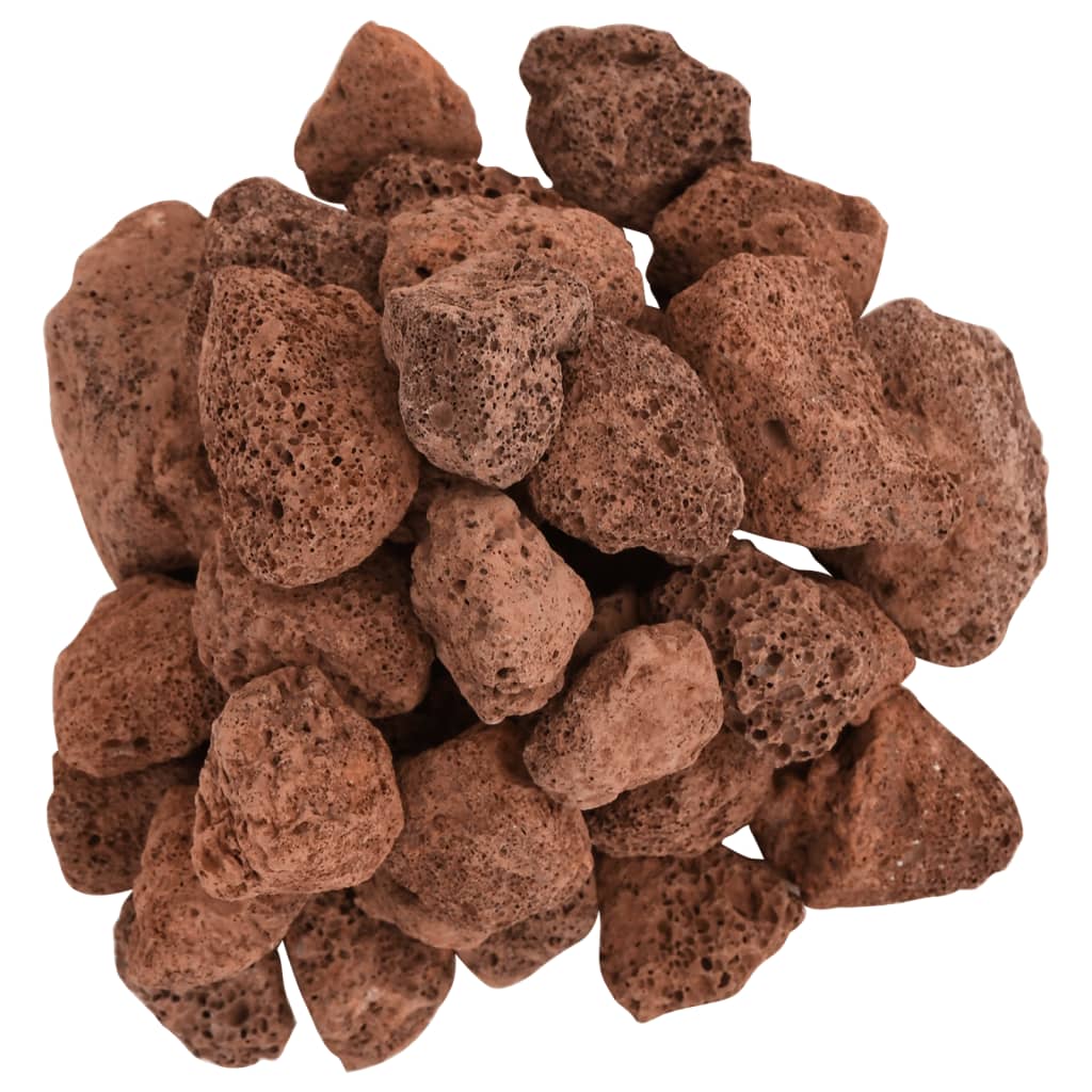 vidaXL Volcanic Rocks 25 kg Red 3-5 cm 4
