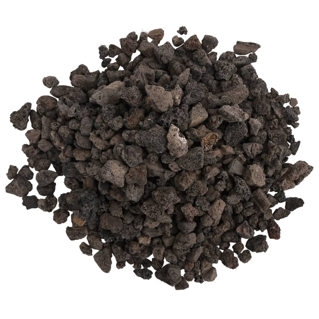 vidaXL Volcanic Rocks 25 kg Black 1-2 cm 4