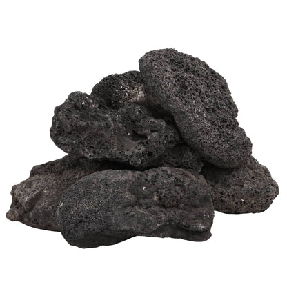 vidaXL Volcanic Rocks 25 kg Black 10-30 cm 3