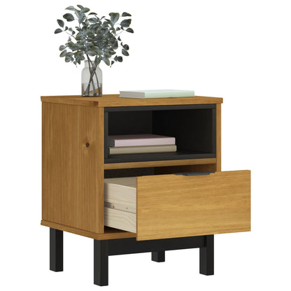 vidaXL Bedside Cabinet "FLAM" 40x35x50 cm Solid Wood Pine 3