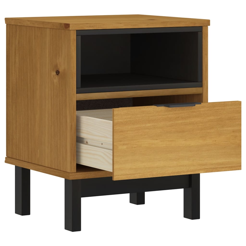 vidaXL Bedside Cabinet "FLAM" 40x35x50 cm Solid Wood Pine 4