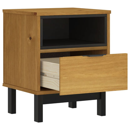 vidaXL Bedside Cabinet "FLAM" 40x35x50 cm Solid Wood Pine 4