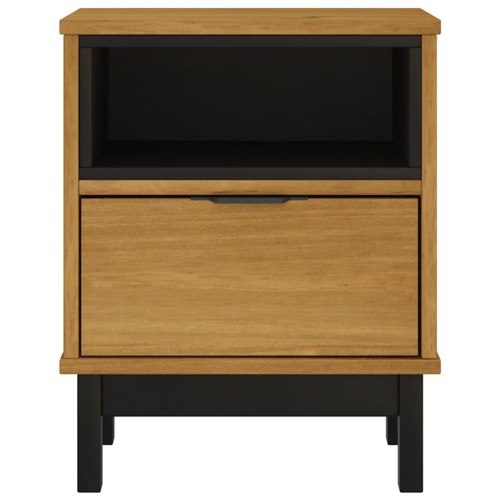 vidaXL Bedside Cabinet "FLAM" 40x35x50 cm Solid Wood Pine 5